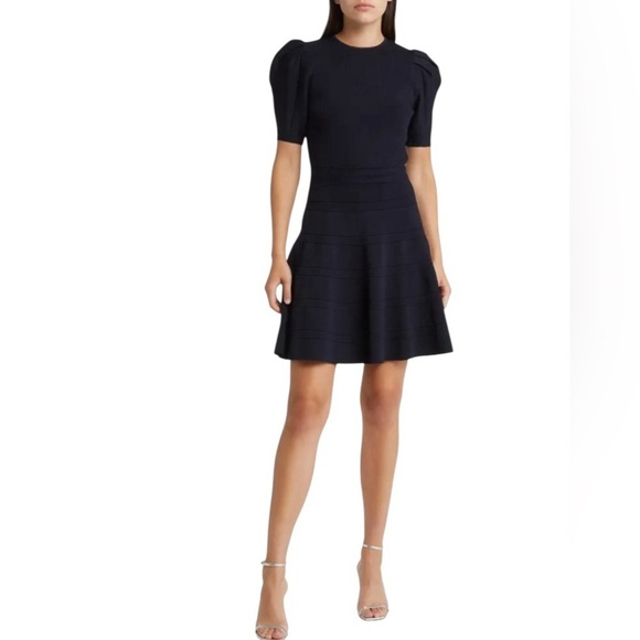 Ted Baker - NWT Velvey Puff Sleeve Textured Knit Dress Sz 1 (US 4)